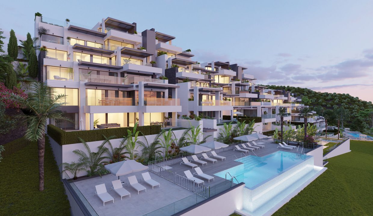 Aqualina · NVOGA Developments sunset piscina